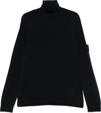 Stone Island Coltrui met logopatch - Zwart