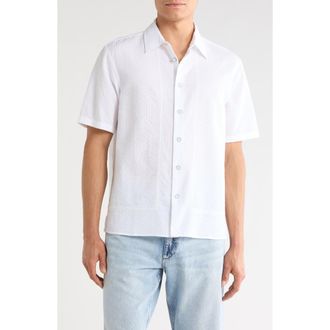 Rag & Bone Danny Short Sleeve Cotton Button-Up Shirt in White at Nordstrom Rack, Size Xx-Large