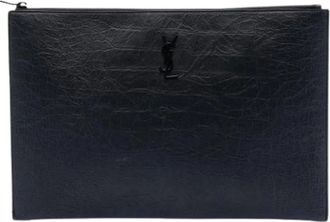 Saint Laurent Pre-owned Clutches, female, Black, Size: ONE SIZE Pre-owned Vintage Clutch