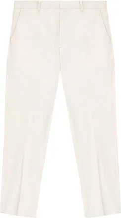 Circolo 1901 Tailored White Trousers with Straight Leg Cut