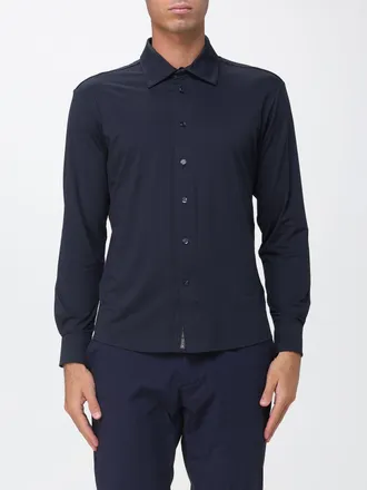 Save The Duck Camicia casual in tessuto tecnico stretch con collo francese