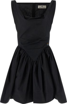 Vivienne Westwood Black Sweetheart Neck Flared Mini Dress