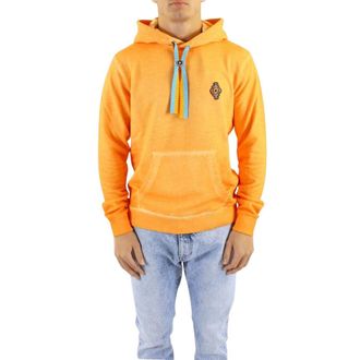 Marcelo Burlon Hoodies, male, Orange, Size: L Sunset Cross Hoodie