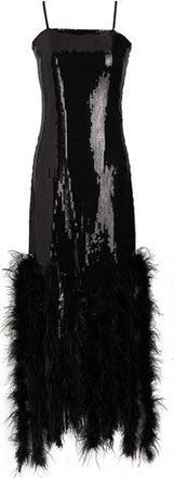 8 by YOOX SEQUIN MAXI DRESS W/ EMBELLISHED TRIMS