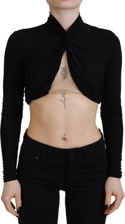 Dsquared2 Dsquared&sup2; Cut Out Viscose Cropped Long Sleeves Womens Top (Pre-Owned)
