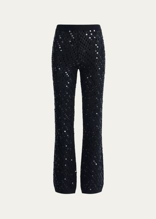 Diane Von F&uuml;rstenberg Perry Pointelle Knit Paillette Pants