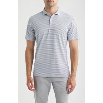 Johnnie-O Cruz Stripe PREP-FORMANCE Polo in Navy at Nordstrom, Size Xx-Large