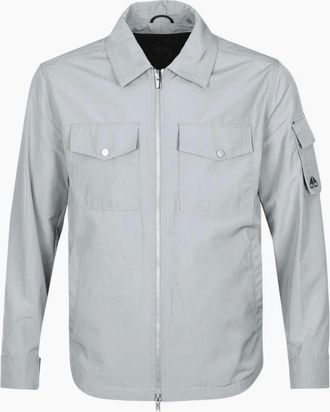 Moose Knuckles Mens Charlesbourg Nylon Industry Grey Overshirt Jacket - Size: Regular/36