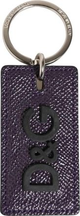 Dolce & Gabbana Lederen Sleutelhanger - Heren - Sleutelhangers & Tashangers - Paars - ONE Size - Leer - Accessoires