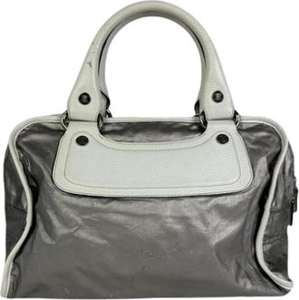 Celine Pre-owned Vintage Leren Handtas - Dames - Vintage Handtas - Grijs - ONE Size - Leer - Vintage