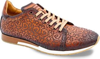 Mezlan Portico Low Top Sneaker in Cognac Rust at Nordstrom Rack, Size 11.5