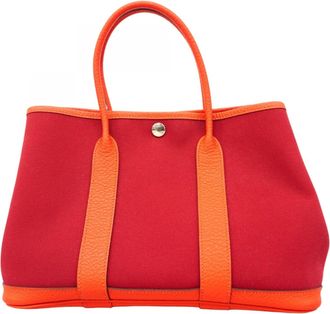 Herm&egrave;s Red Color Tote Bag (Pre-Owned)