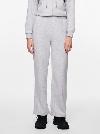 Pieces Sweathose PIECES PCCHILLI HW WIDE SWEAT PANTS NOOS BC, Damen, Gr. L (40), N-Gr, grau (light grau melange), Sweatware, Obermaterial: 50% Baumwolle, 50%