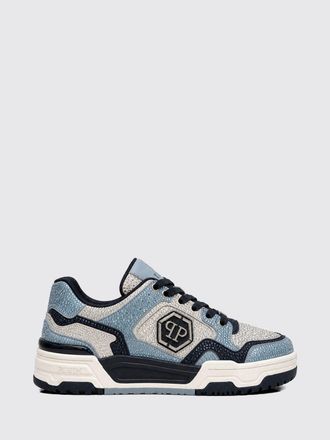 Philipp Plein Sneakers Predator V2 in pelle con cristalli e logo Hexagon