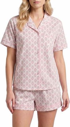Flora Nikrooz Gabriella Printed Short Pajamas in Pink at Nordstrom Rack, Size X-Large