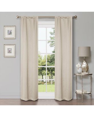 Superior 26X84 Shimmer Abstract Modern Blackout 2Pc Curtain Panel Set