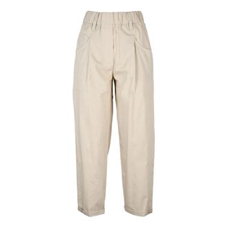 Brunello Cucinelli Brunello Cucinelli, Tapered Trousers, female, Beige, Size: XS Trousers