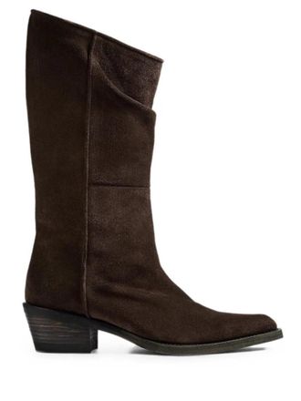 Khaite Brown Suede Boots
