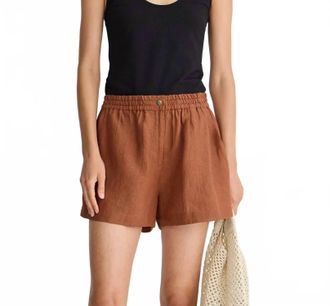 Apiece Apart Mar Pull-On Shorts In Harissa