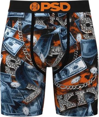 PSD Mens Graphic Briefs - Black/Red/Blue Size XL