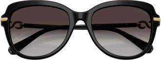 Swarovski Sk 6073 Butterfly Zonnebril - Dames - Zonnebrillen - Zwart - 55 MM - Accessoires