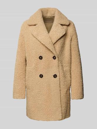 Soyaconcept Mantel aus Teddyfell mit Reverskragen Modell Mukite in Beige, Gr&ouml;&szlig;e L
