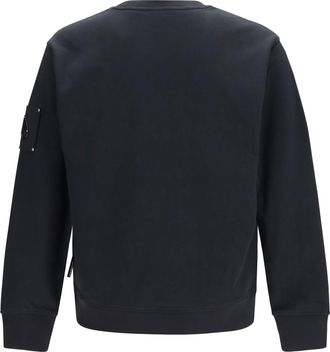Moose Knuckles Mens Hartsfield Crewneck Sweatshirt Black Cotton Sweatshirts Sweater