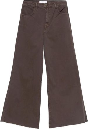 So Allure raw-cut trousers - Brown
