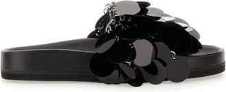 Paco Rabanne Sparkle Sandaal met 3 cm Rubberen Zool - Dames - Sandalen - Zwart - 36 EU - Schoenen