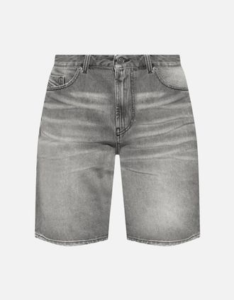 Diesel Mens D-FIN Grey Denim Shorts