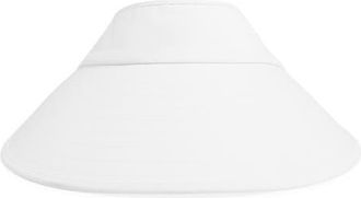 Favorite Daughter Wide Brim Twill Visor in White/black at Nordstrom