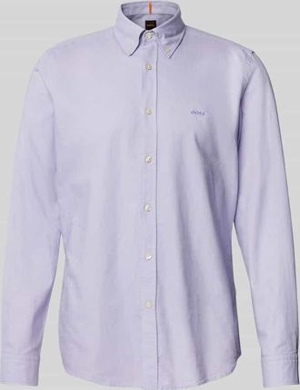 Boss Orange by Hugo Boss BOSS Orange Regular Fit Freizeithemd mit Button-Down-Kragen Modell Rickert in Flieder, Größe XXL