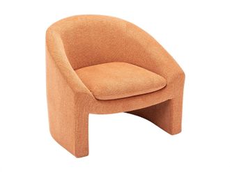 Vente-Unique Sill&oacute;n de tela terracota OSSANA
