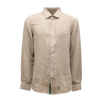 Mason's Linnen Overhemd Torino Model - Heren - Casual Overhemden - Beige - M - Linnen - Overhemden