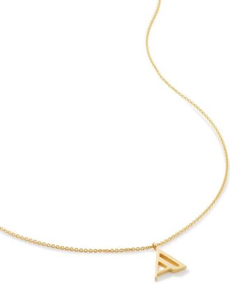 Monica Vinader Alphabet A charm necklace - women - 18kt Gold/Recycled Silver - One Size
