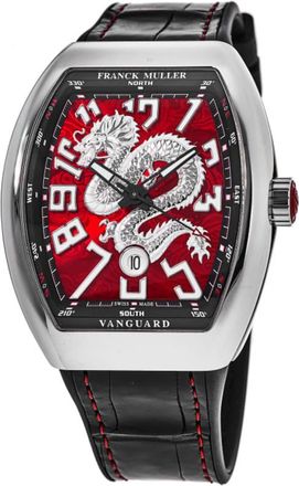 Franck Muller Vanguard Limited Edition Red Dial Mens Watch V 45 SC DT AC NR DRAGON KING RG