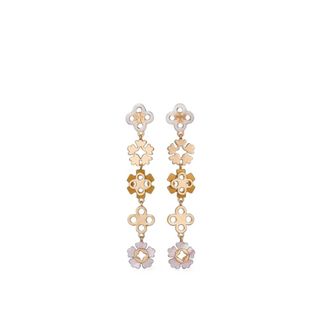 Tory Burch Pendientes lineales Forget Me Not - Accessories - Mujer - Beige - ONE SIZE