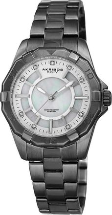 Akribos XXIV Quartz Crystal White Dial Ladies Watch AK1006GN