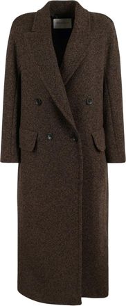 Max Mara Short Teddy double-breasted coat - Brown