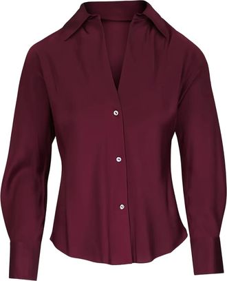 Vince Camicia in raso - Rosso