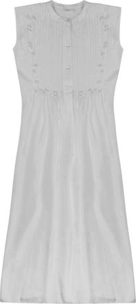 Parosh Off White Crew Neck Midi Dress