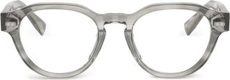 Brunello Cucinelli round acetate frames - men - Acetate - 49 - Grey
