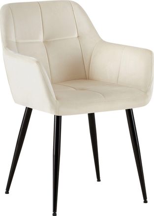 Clp Silla De Sal&oacute;n Emia En Terciopelo Terciopelo Crema