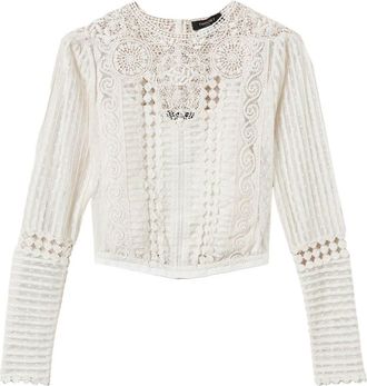 Twin-Set Blusa con ricamo - Toni neutri