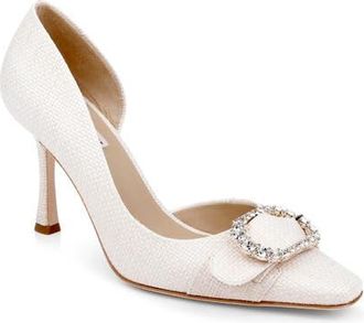 Badgley Mischka Odyssey Half dOrsay Pump in Chalk at Nordstrom, Size 6.5