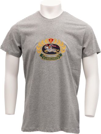 Burberry Grey Cotton Mens T-Shirt