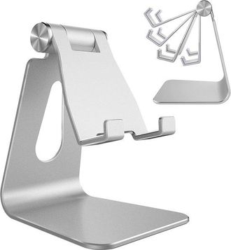 No Brand Soporte Ajustable Para Tel&eacute;fono Compatible Con Iphone 13 Pro Max, 12, 11, Xs Max, X, 8, 7, 6 Plus Y Samsung S10/s9 (color Plata)