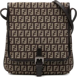 Fendi Pre-owned Fendi Zucchino Canvas Crossbody Ladies 8BT052