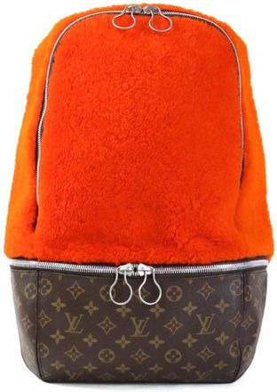 Louis Vuitton Brown Monogram Orange Monogram Fur Backpack (Pre-Owned)