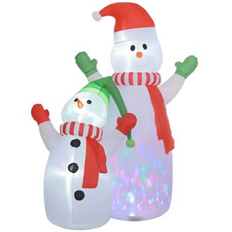 OUTSUNNY 8FT Christmas Inflatable Snowman With Rotating Colorful LED Light | TJ Hughes